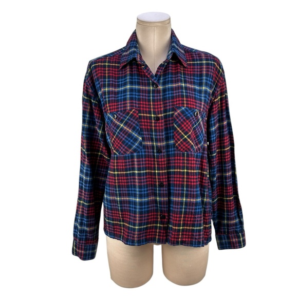 Vintage Pendleton Plaid Flannel Long Sleeve Button Down - Picture 1 of 9